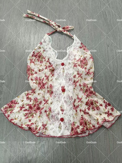 Vintage's Halter Lace Blouse