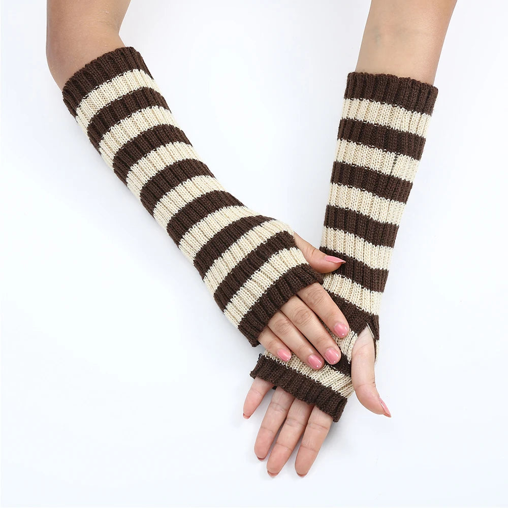 Y2K Fashion Women's Knitted Fingerless Arm Warmers