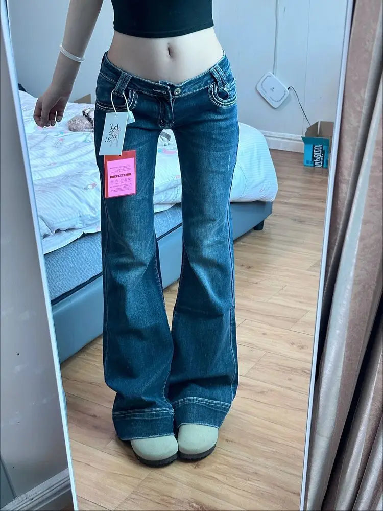 Vintage Y2K Jeans High Street Low-Waisted Jeans