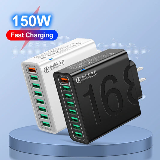 8-Port Hub ⚡ — Fast Power for All Devices