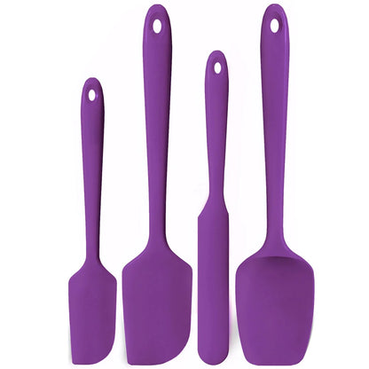 600ºF High Heat Flex Kitchen Silicone Spatula Set with Nonslip Handle for Cooking, Mixing, Baking