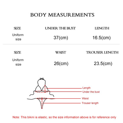 Women's Solid-Color Halter Three-point  Backless Adjustable Bikini