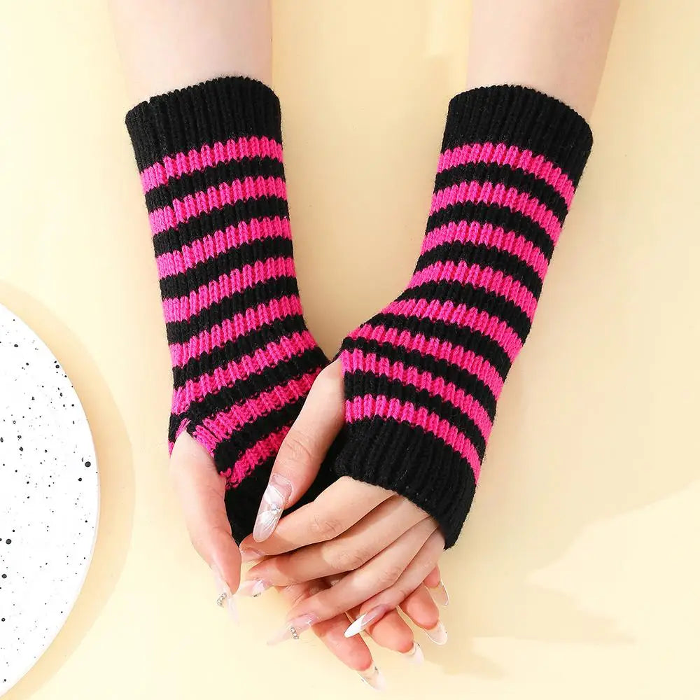 Y2K Fashion Women's Knitted Fingerless Arm Warmers