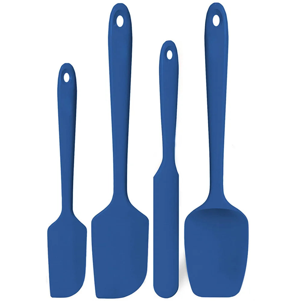 600ºF High Heat Flex Kitchen Silicone Spatula Set with Nonslip Handle for Cooking, Mixing, Baking
