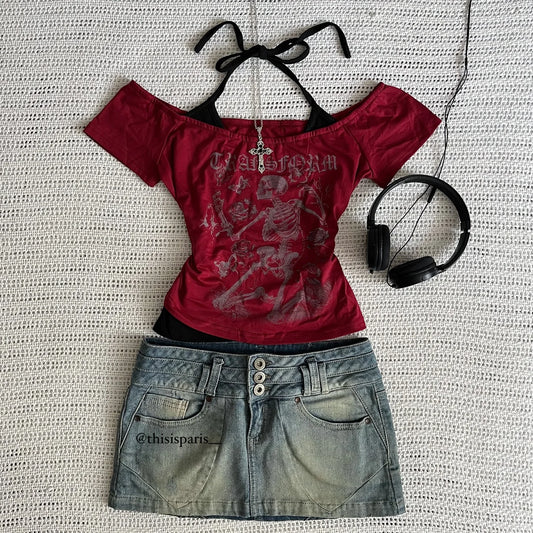 Millennium 2000s Y2k crop top