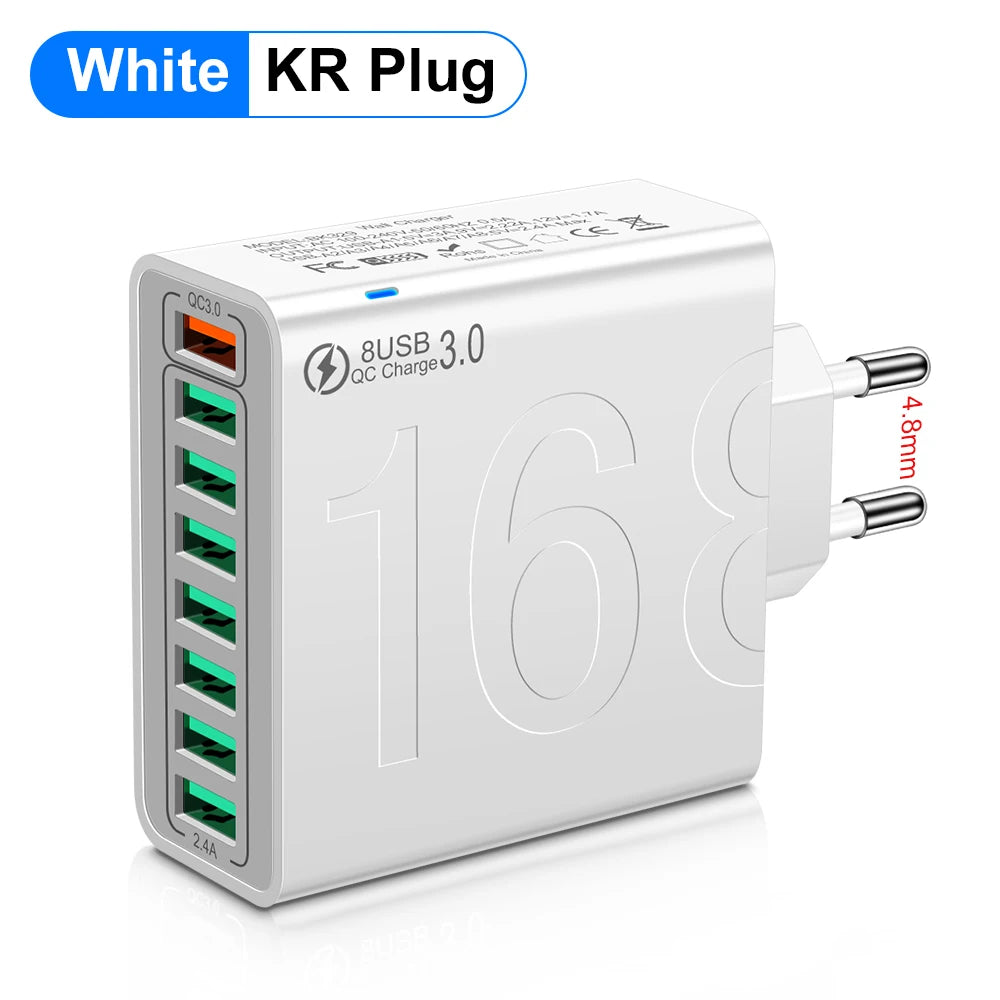 8-Port Hub ⚡ — Fast Power for All Devices