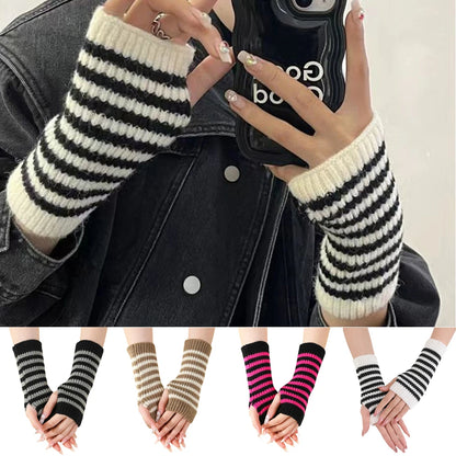 Y2K Fashion Women's Knitted Fingerless Arm Warmers