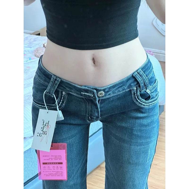 Vintage Y2K Jeans High Street Low-Waisted Jeans
