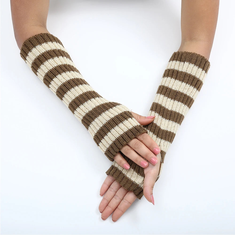 Y2K Fashion Women's Knitted Fingerless Arm Warmers