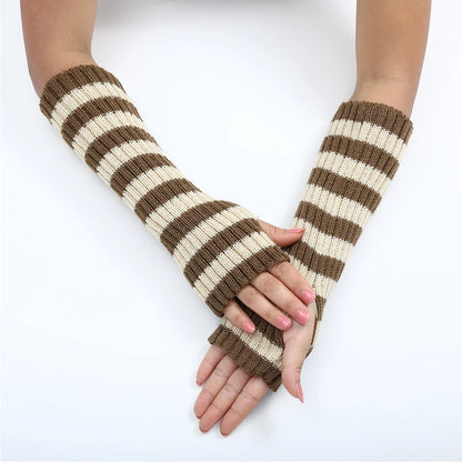 Y2K Fashion Women's Knitted Fingerless Arm Warmers