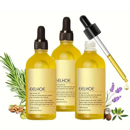 1/2/3pcs Natural Moisturizing Hair Growth Oil
