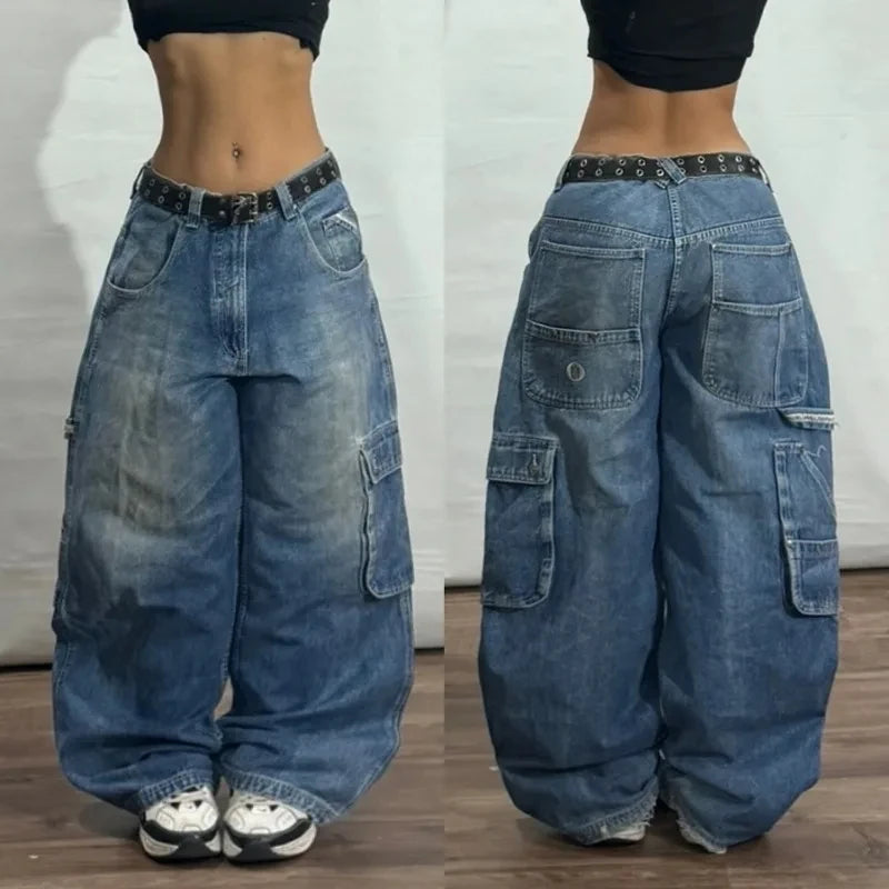 Women's Embroidered Baggy Jeans