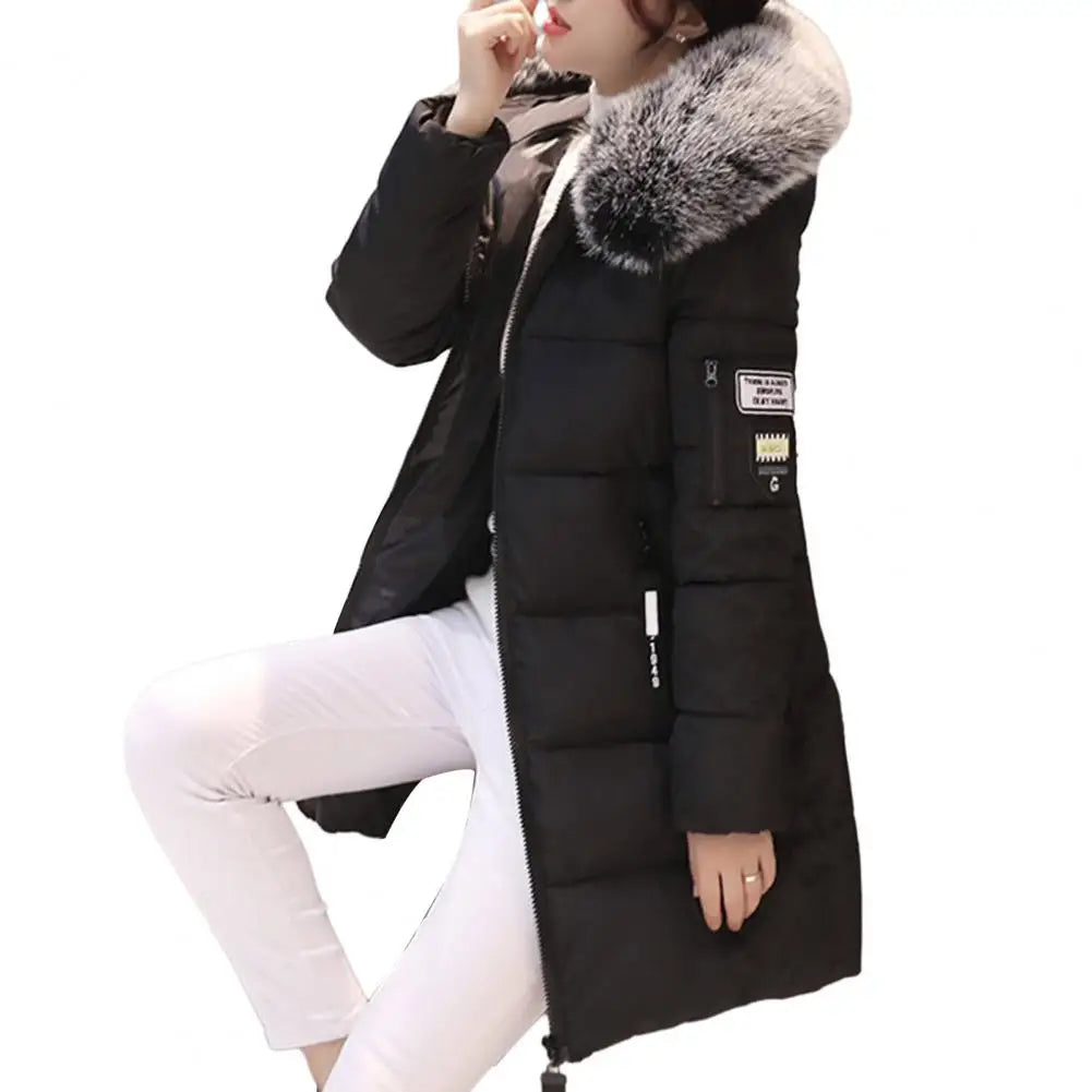 Women's Winter Down Cotton Hooded Long Coats