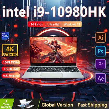 14.1“ Gaming  Laptop with Intel Core i9 10980HK windows 11 Pro