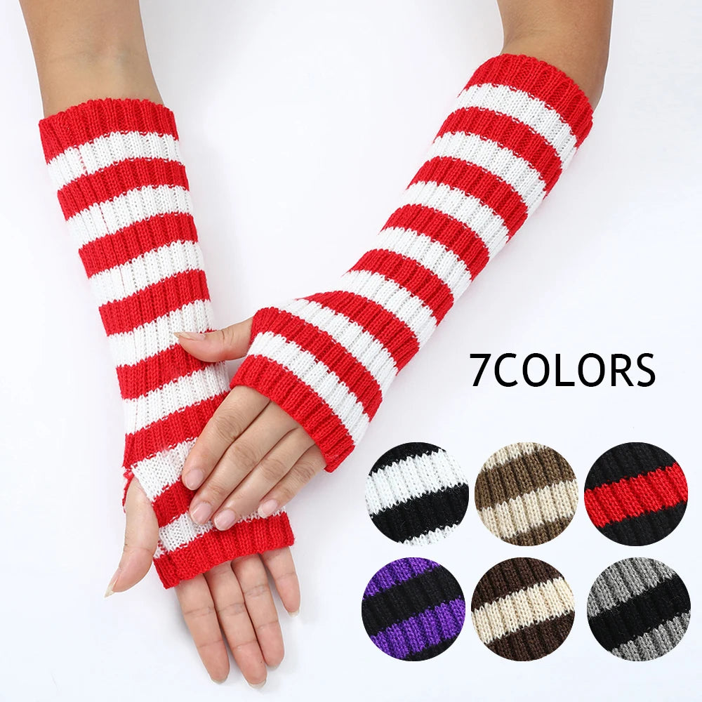 Y2K Fashion Women's Knitted Fingerless Arm Warmers