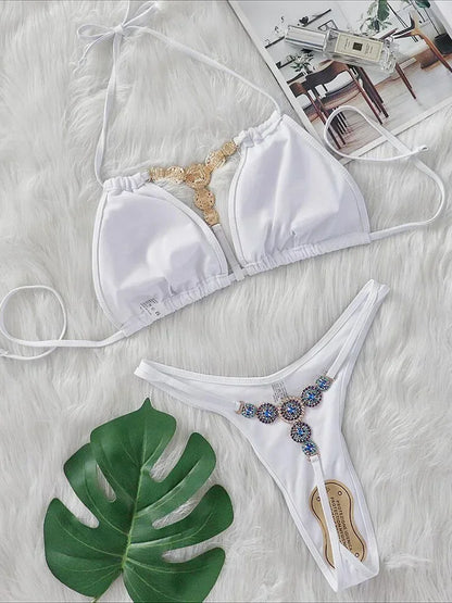 Women's Extreme Mini Micro String Diamond Bikini