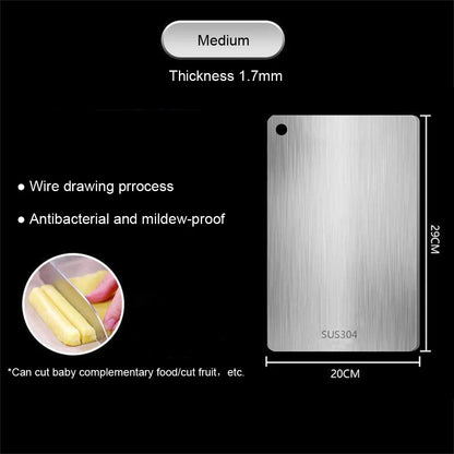 Stainless Steel Chopping Board, 304/316 Double-Sided