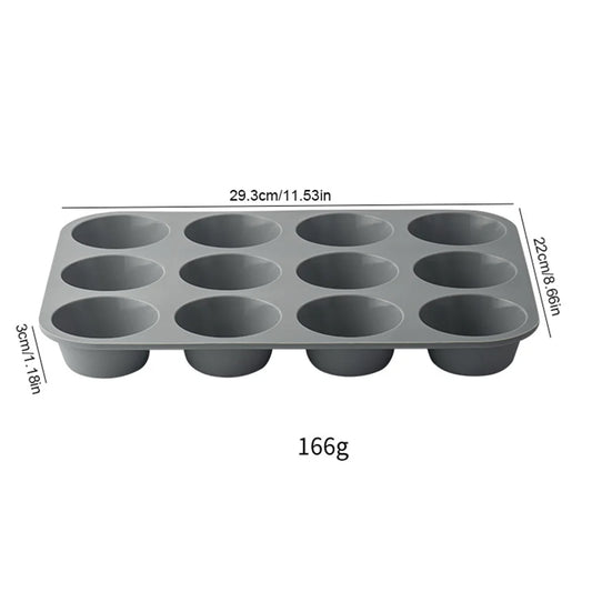 12-Cavity Silicone Cupcake & Muffin Baking Mold