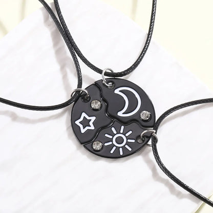 Friendship Necklace 🌙⭐ — Sun, Moon & Star Connection