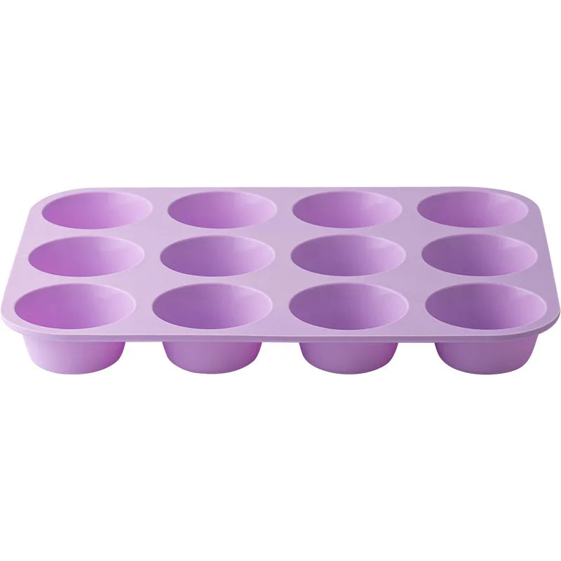12-Cavity Silicone Cupcake & Muffin Baking Mold