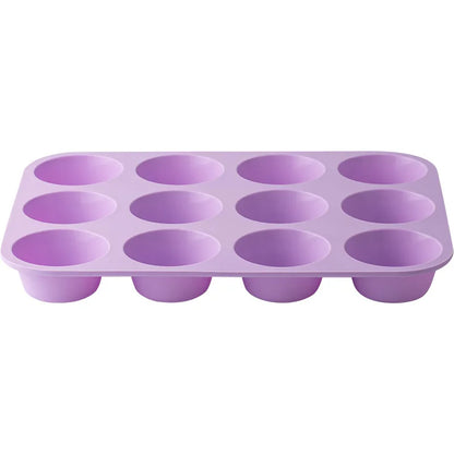 12-Cavity Silicone Cupcake & Muffin Baking Mold