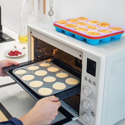 12-Cavity Silicone Cupcake & Muffin Baking Mold