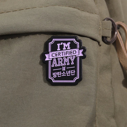 I'm Certified BTS Army Emamel Pins