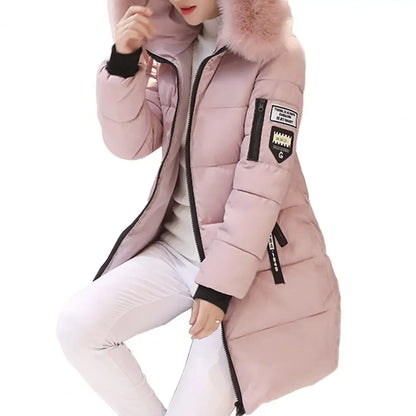 Women's Winter Down Cotton Hooded Long Coats