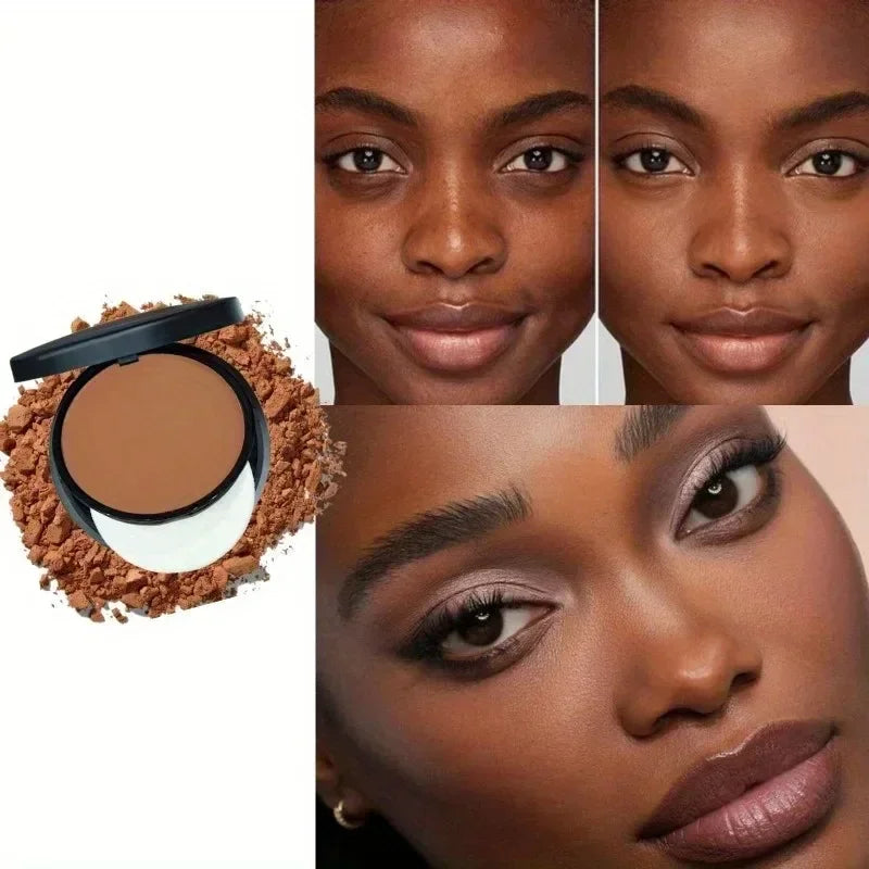 Compact Loose Setting Powder Concealer With Powder Puff And Mirror