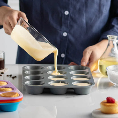 12-Cavity Silicone Cupcake & Muffin Baking Mold