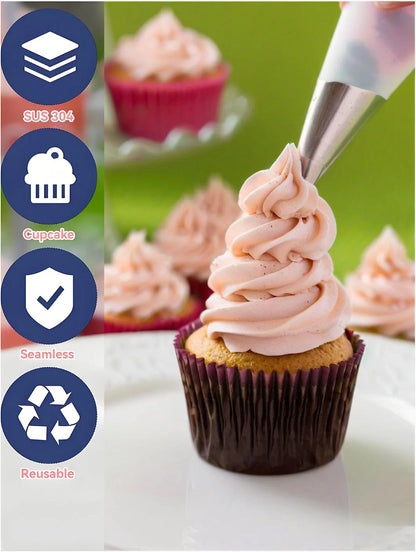 8-Piece Stainless Steel Icing Piping Nozzle Set