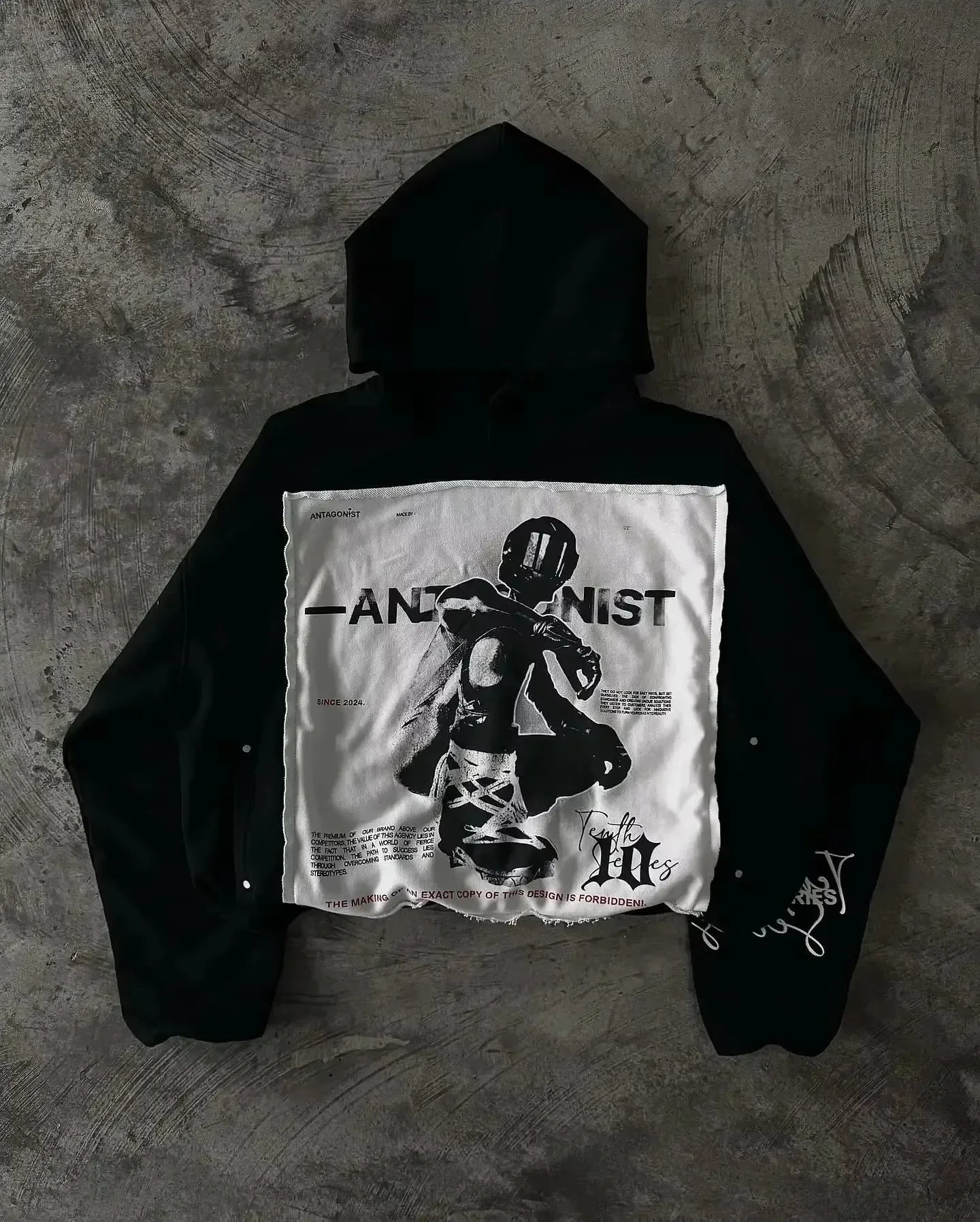 Y2K Black Fur Collar Zipper Sweatshirt Hoodie