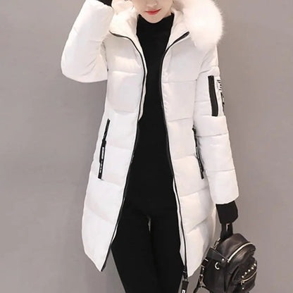 Women's Winter Down Cotton Hooded Long Coats