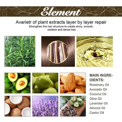 1/2/3pcs Natural Moisturizing Hair Growth Oil