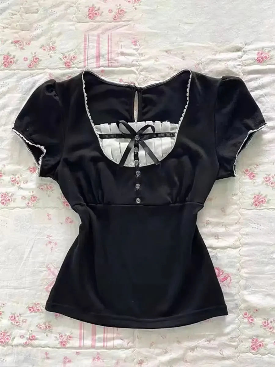 2000's Women's Pink Vintage Polka Dot Femme Tee
