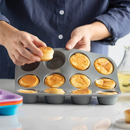 12-Cavity Silicone Cupcake & Muffin Baking Mold
