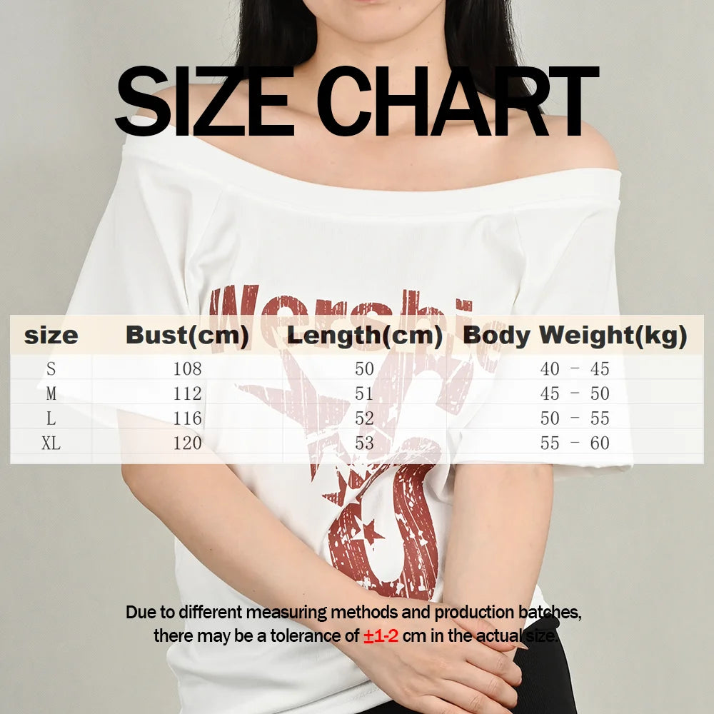 Women's Y2k Off Shoulder T-shirts