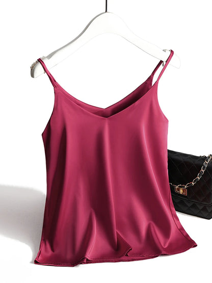 Women's Halter V Neck Spaghetti Strap Top
