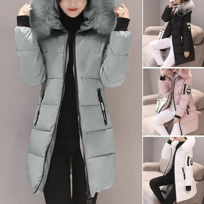 Women's Winter Down Cotton Hooded Long Coats