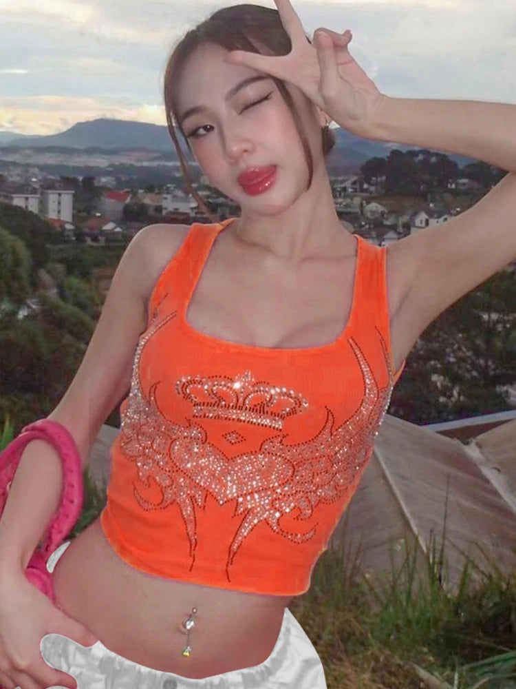 Women's Y2K Streetwear Crop Tank Top