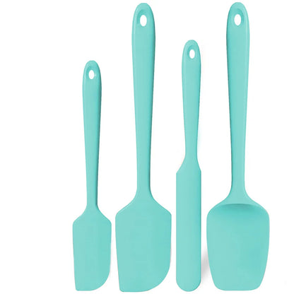 600ºF High Heat Flex Kitchen Silicone Spatula Set with Nonslip Handle for Cooking, Mixing, Baking