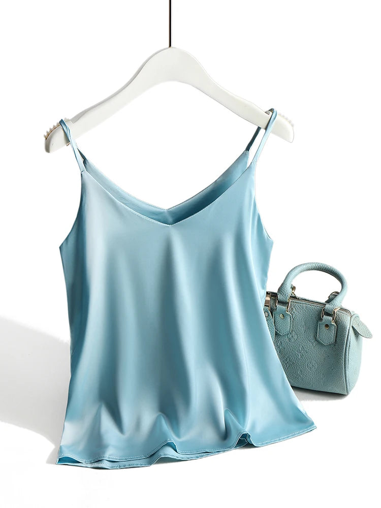 Women's Halter V Neck Spaghetti Strap Top