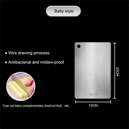 Stainless Steel Chopping Board, 304/316 Double-Sided