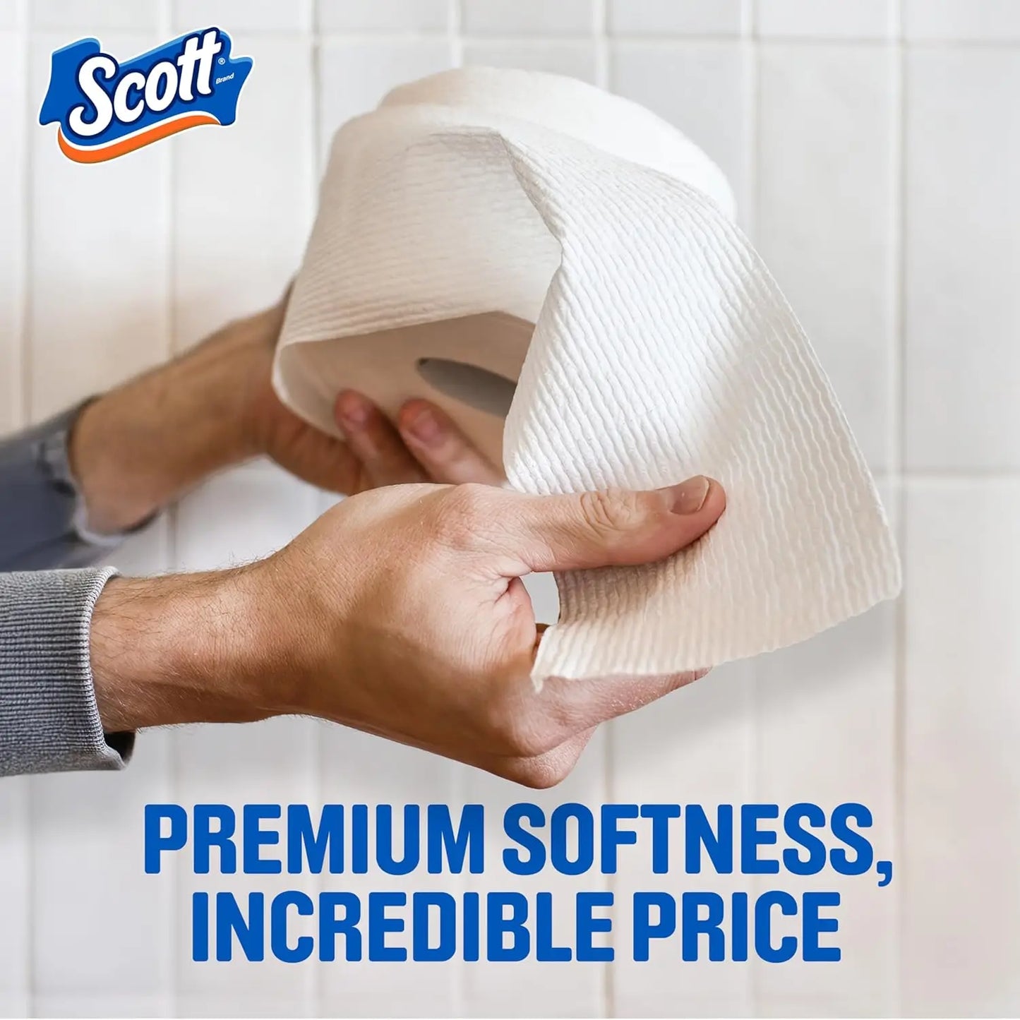 Scott's 1-Ply Toilet Paper, 12 Triple Rolls, Septic-Safe Tissue