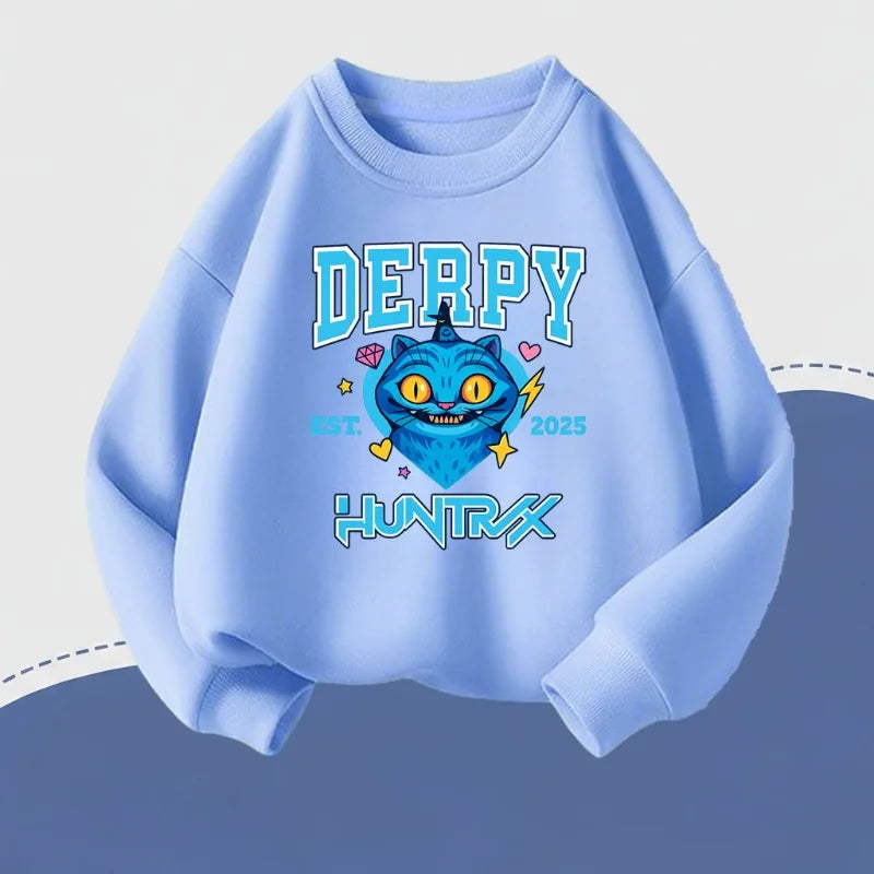 Girl's New K Pop Cartoon Printed Casual Hoodies