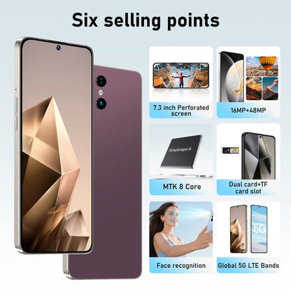 2026 Ultra Smartphone Android 5G | 7.3" HD Display | 22G+2TB | 7800mAh | Dual SIM | Unlocked