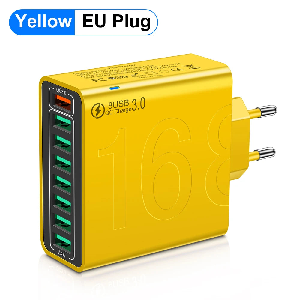 8-Port Hub ⚡ — Fast Power for All Devices