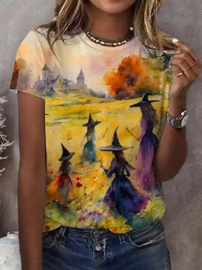 Women's Halloween 3D Graphic T-Shirt