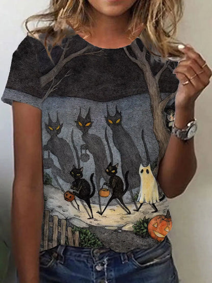 Women's Halloween 3D Graphic T-Shirt