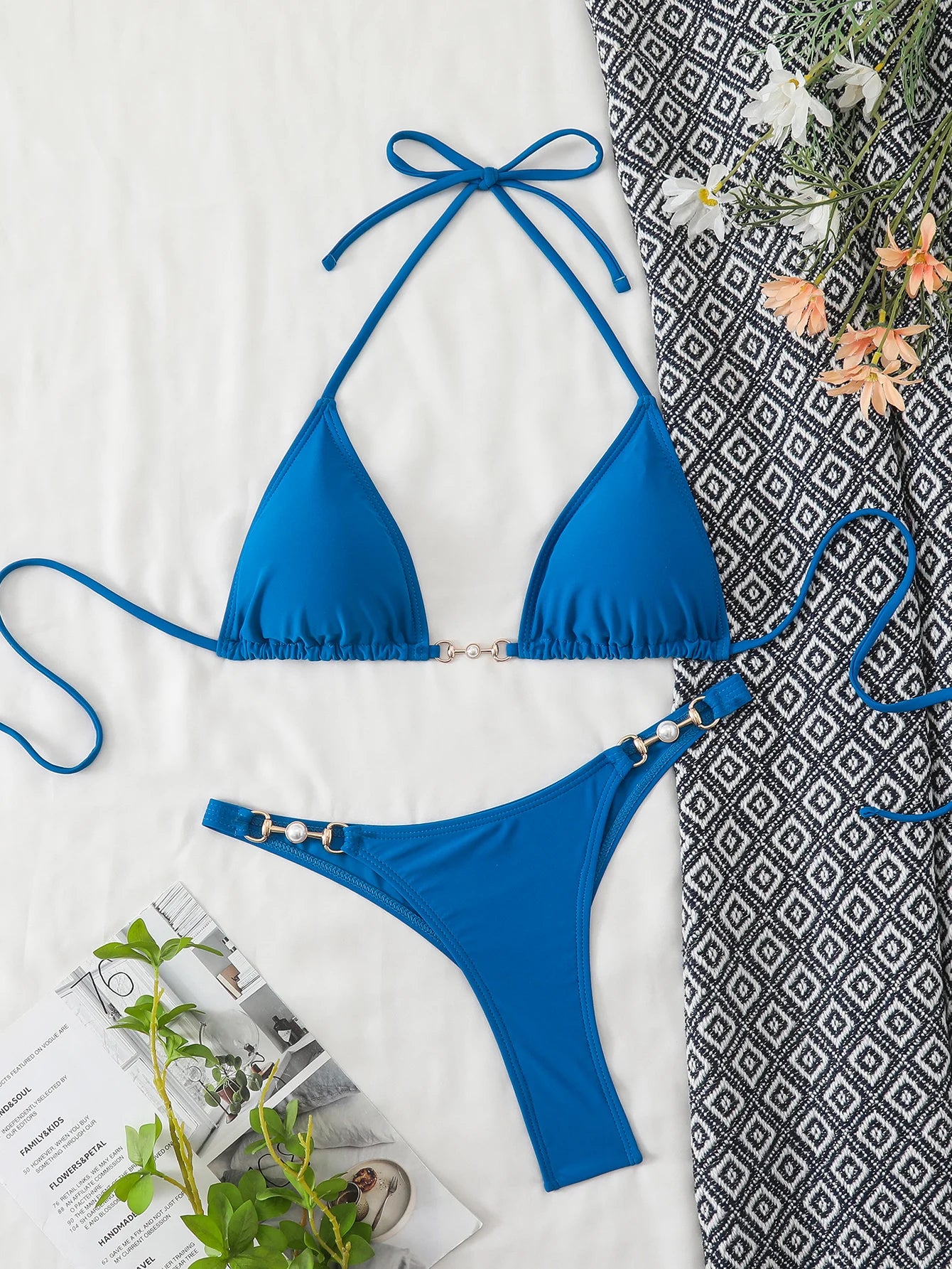 2026 Women's Two-piece Chain Thong Micro Bikini Sets